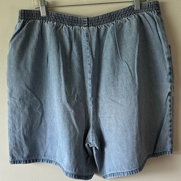 VINTAGE Cascade Blue Women's Light Blue Washed Shorts Size XL - Picture 6 of 10